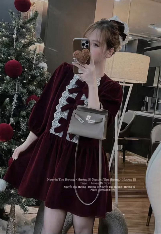 Babydoll nhung-duoc-ban-tai-MÍA SHOP - THỜI TRANG NỮ