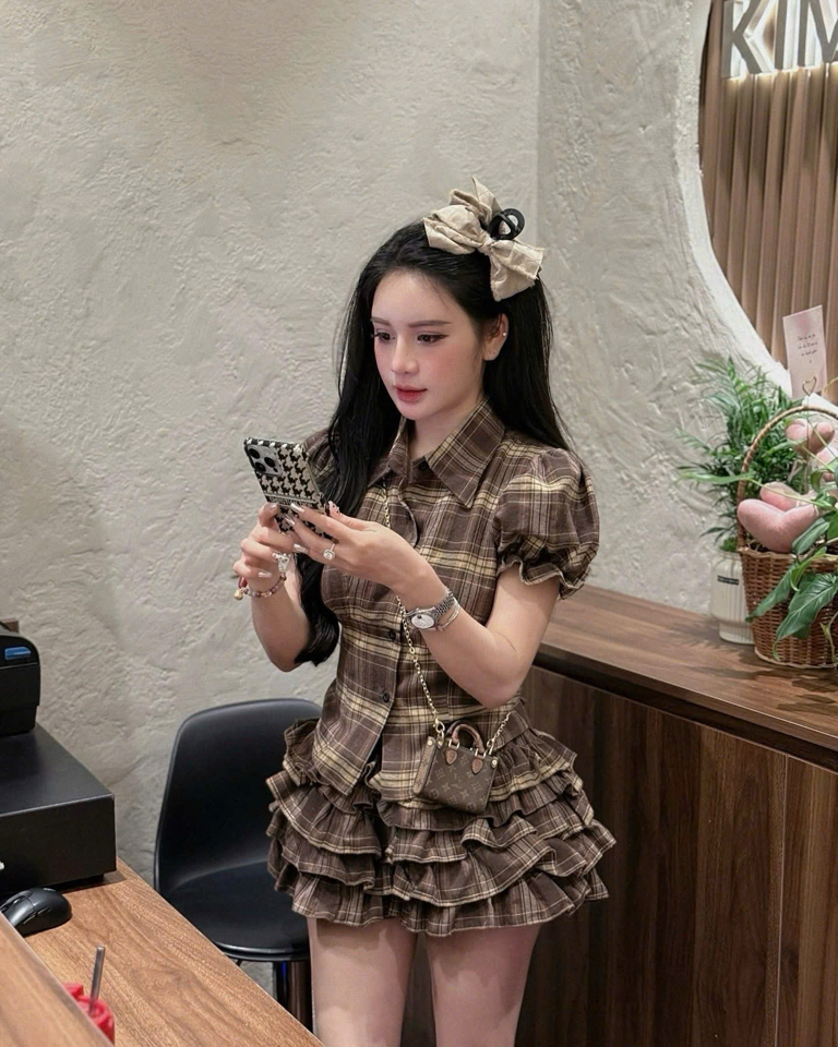 Set caro chân váy tầng-duoc-ban-tai-MÍA SHOP - THỜI TRANG NỮ