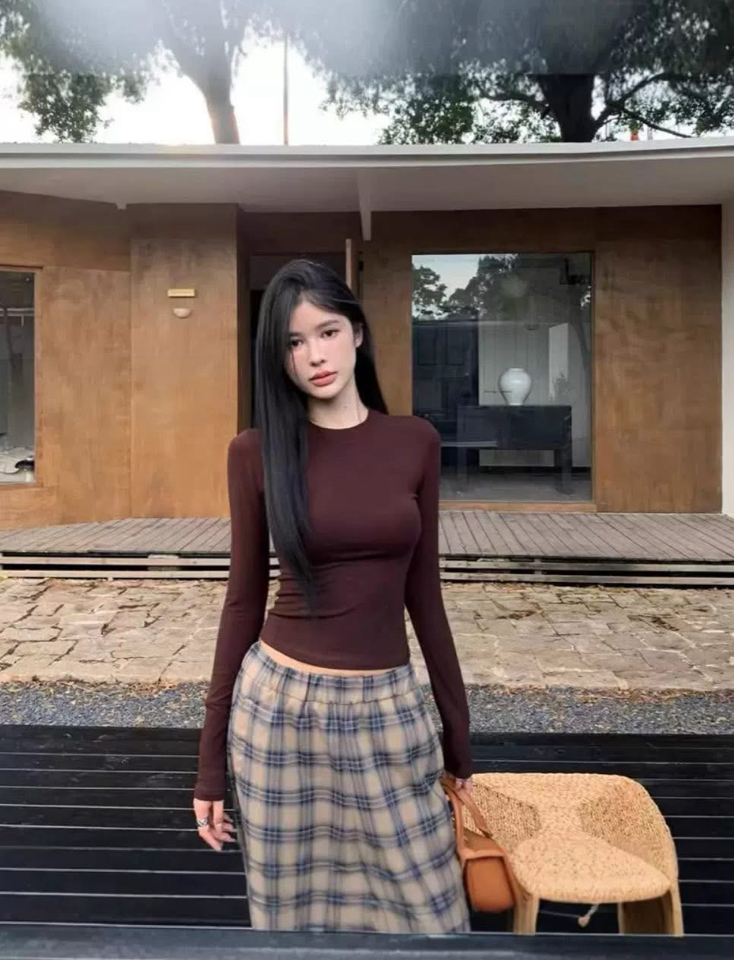 Áo ôm body màu nâu tây-duoc-ban-tai-MÍA SHOP - THỜI TRANG NỮ