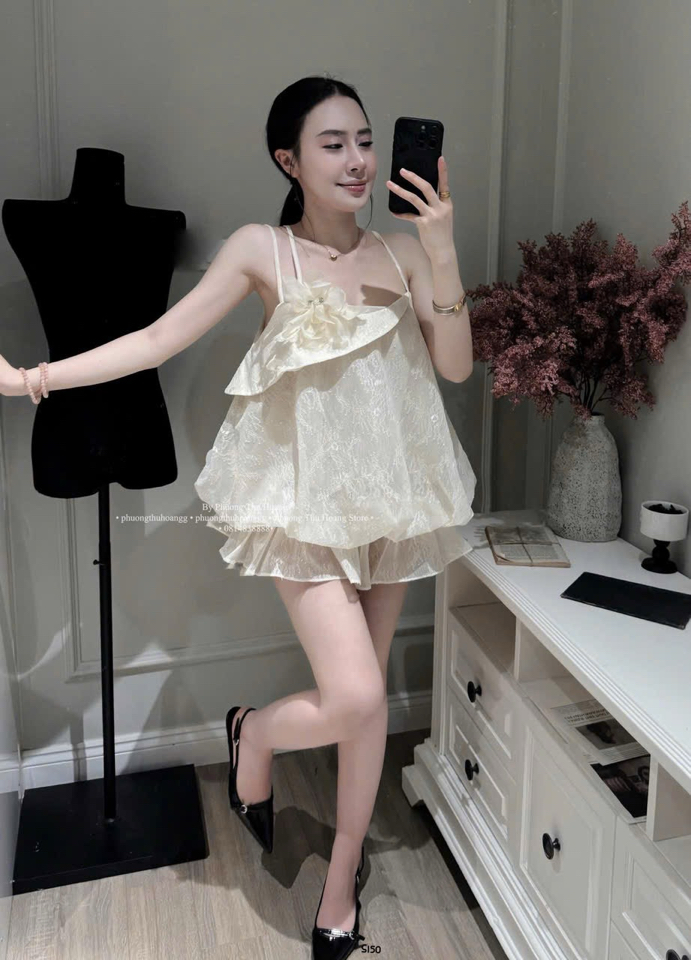 Váy tơ 2 dây bồng-duoc-ban-tai-MÍA SHOP - THỜI TRANG NỮ