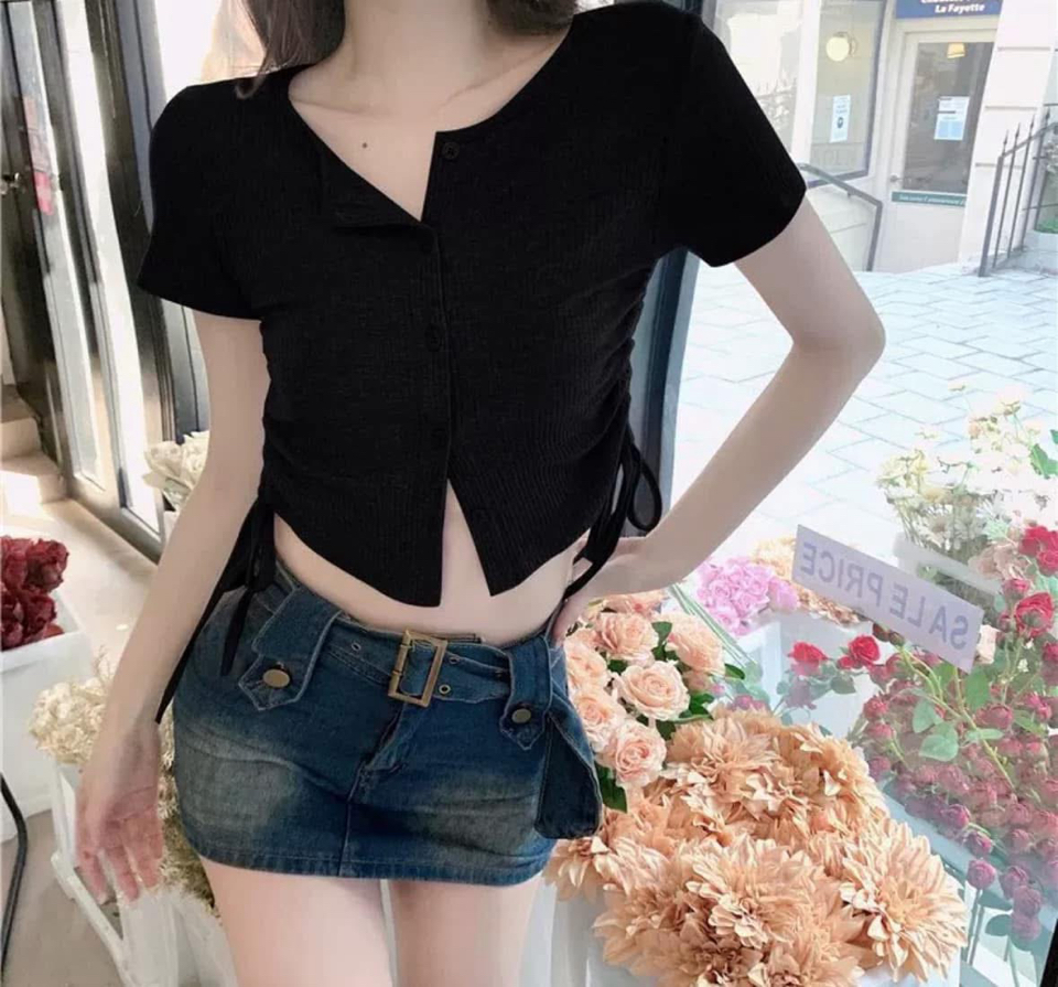 Áo croptop rút dây-duoc-ban-tai-MÍA SHOP - THỜI TRANG NỮ