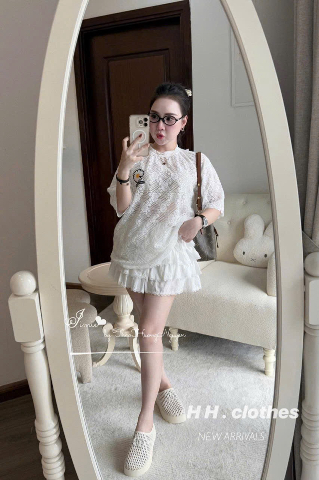 Set bộ áo ren CV tầng hoa cúc Hottrend-duoc-ban-tai-MÍA SHOP - THỜI TRANG NỮ