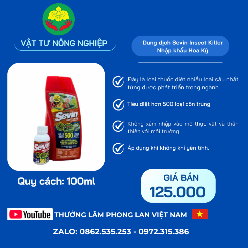 Sevin Insect Killer diệt và phòng ngừa trên 500 loại côn trùng (Chai =100mlml) hàng nhập Mỹ-duoc-ban-tai-THƯỞNG LÃM PHONG LAN VIỆT NAM