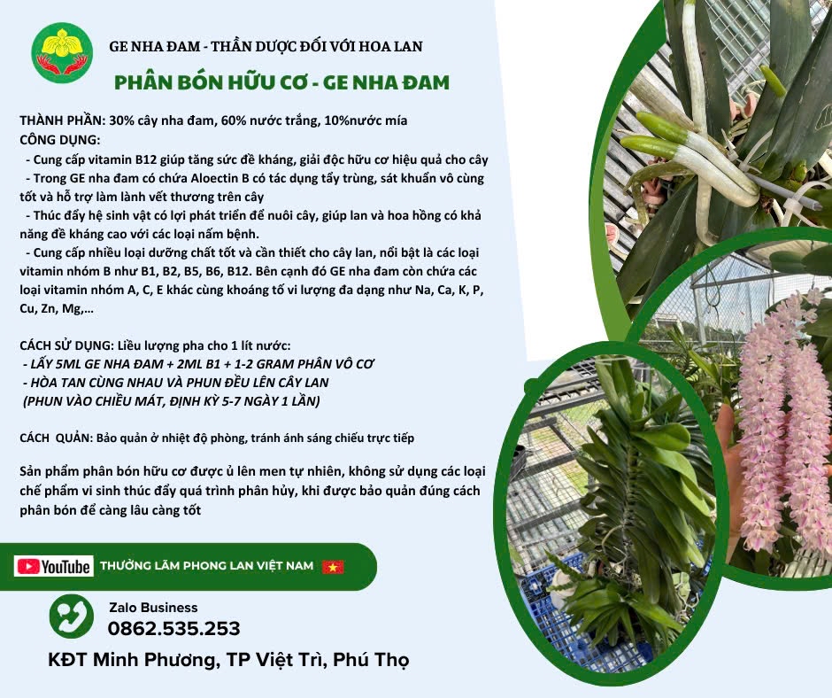[Free ship] Phân bón hữu cơ - GE Nha Đam 1 Lít-duoc-ban-tai-THƯỞNG LÃM PHONG LAN VIỆT NAM