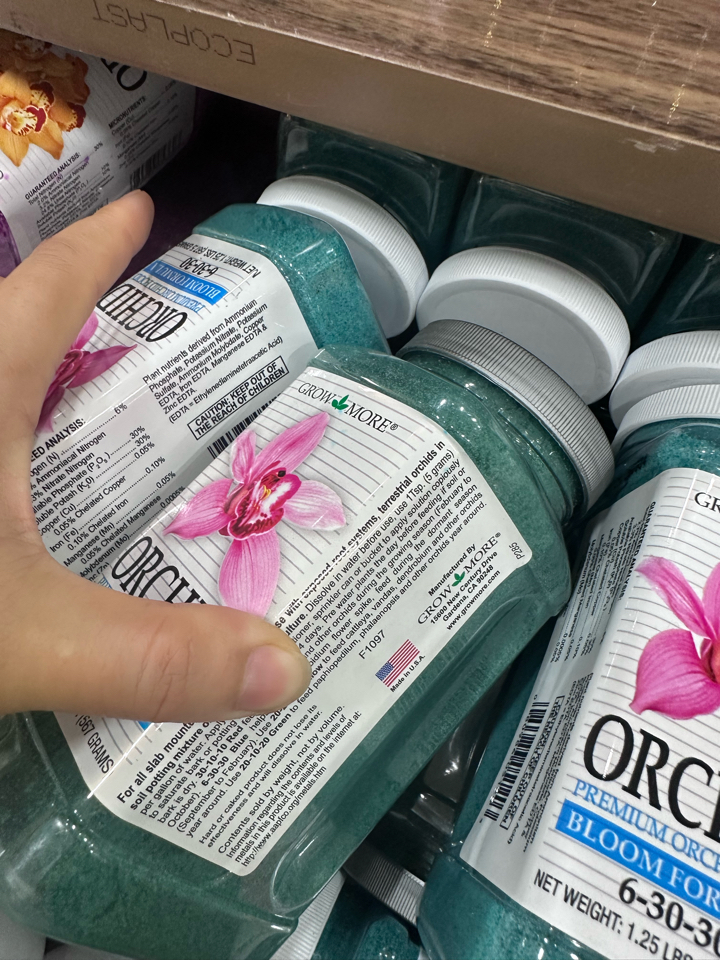 Phân bón lá NPK 6-30-30 Gromore Mỹ chiết lẻ-duoc-ban-tai-THƯỞNG LÃM PHONG LAN VIỆT NAM