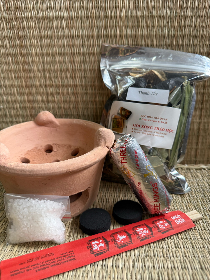 Combo Lò Xông + Thảo Mộc + Than + ….-duoc-ban-tai-Lộc Hòa Trà Quán