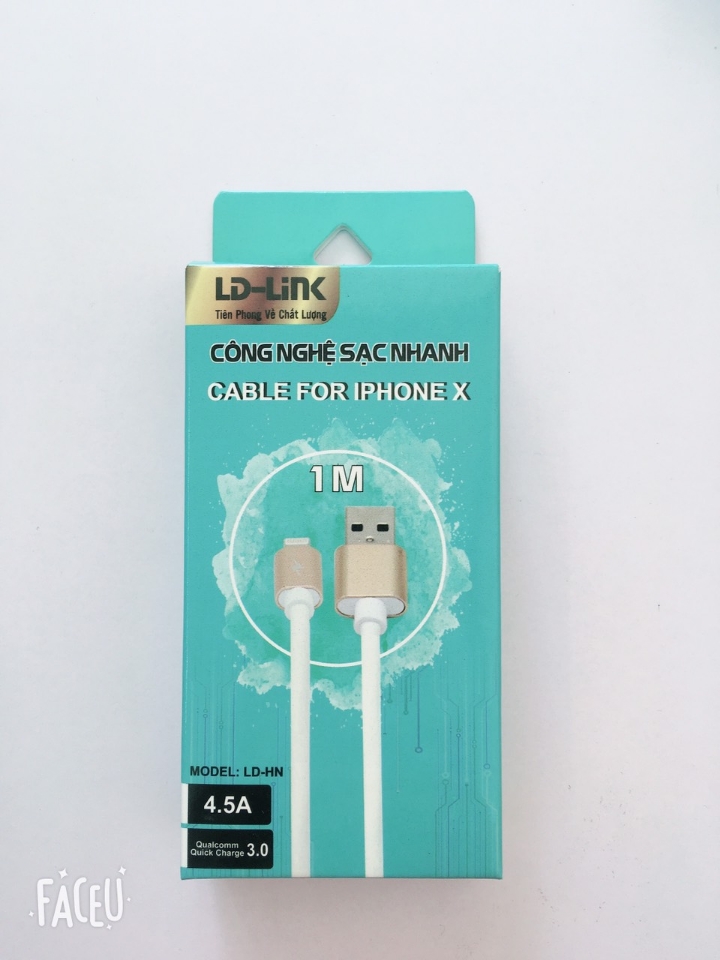 Cáp sạc nhanh điện thoại LD-Link LD-HN-02 USB To Lightning 1m-Trắng-duoc-ban-tai-ĐIỆN THOẠI DI ĐỘNG KHA OANH