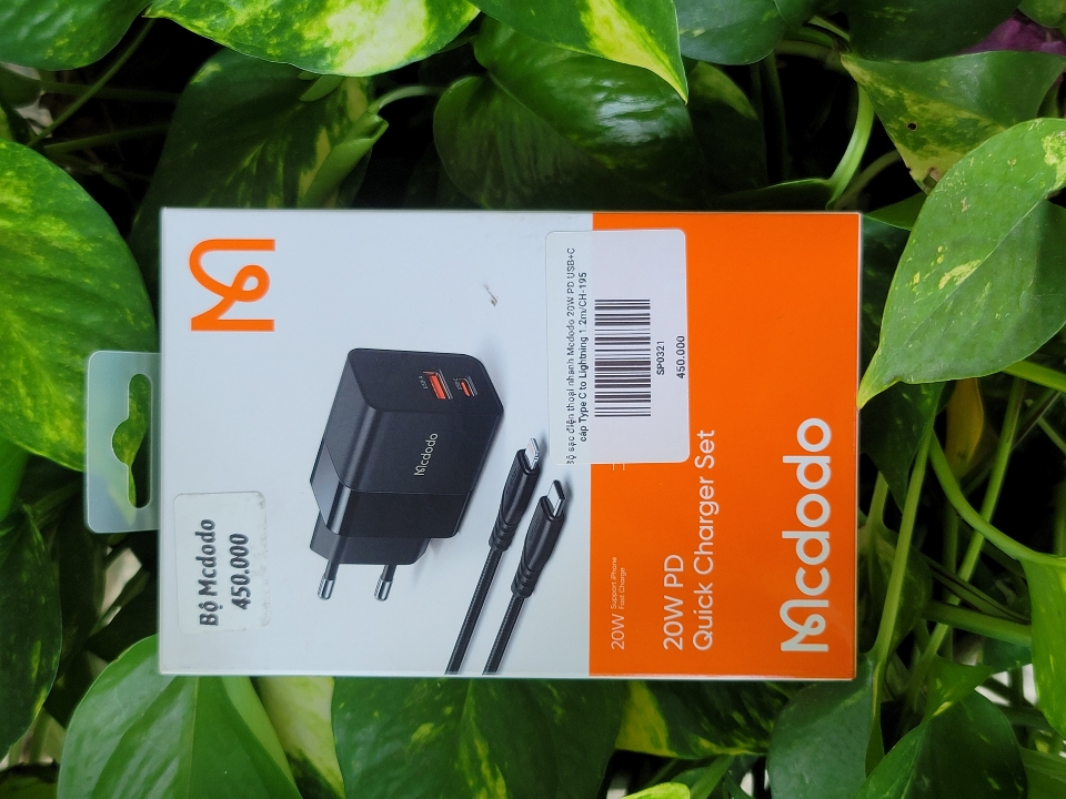 Bộ sạc điện thoại nhanh Mcdodo 20W PD USB+C cáp Type C to Lightning 1.2m/CH-195-duoc-ban-tai-ĐIỆN THOẠI DI ĐỘNG KHA OANH