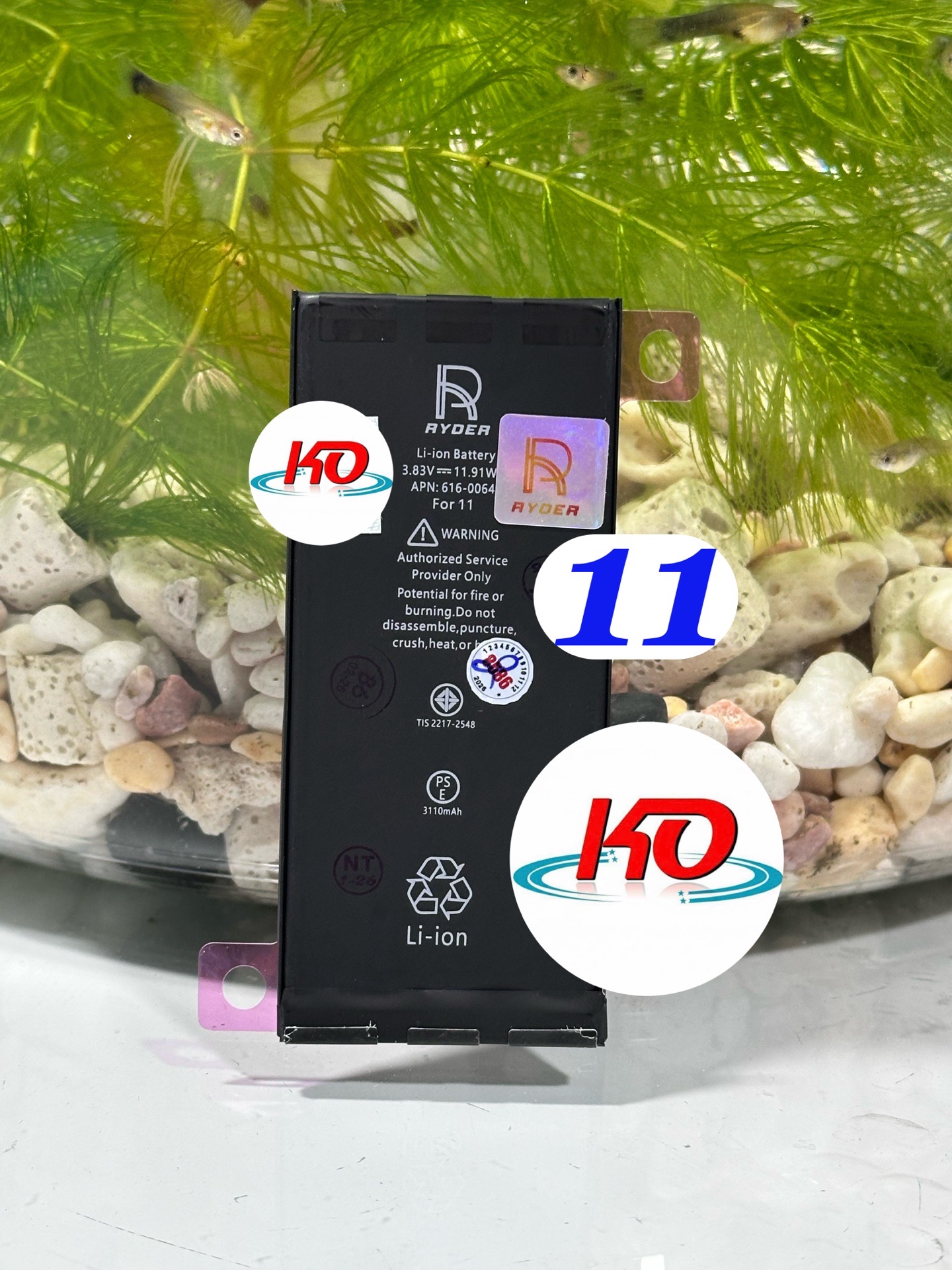 Pin Lithium Dùng Thay Thế Cho Đtdđ Iphone 11,Model 616-00641,Hiệu Ryder, Dung Lượng 3110Mah,Điện Áp 3.83V,Mới 100% Chất Liệu Bằng Ion Liti, Có Thể Sạc Lại Được-duoc-ban-tai-ĐIỆN THOẠI DI ĐỘNG KHA OANH