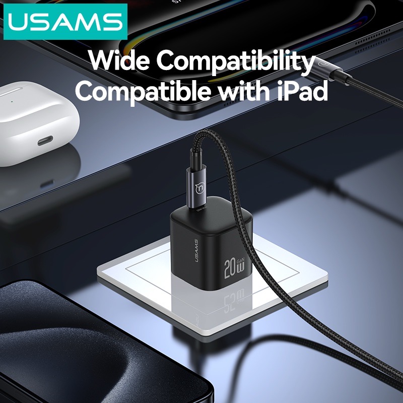 Bộ củ sạc điện thoại Usams JO07 20W Fast Charger Kit C-L (US) - Trắng, Model: JOXLTZ07-duoc-ban-tai-ĐIỆN THOẠI DI ĐỘNG KHA OANH