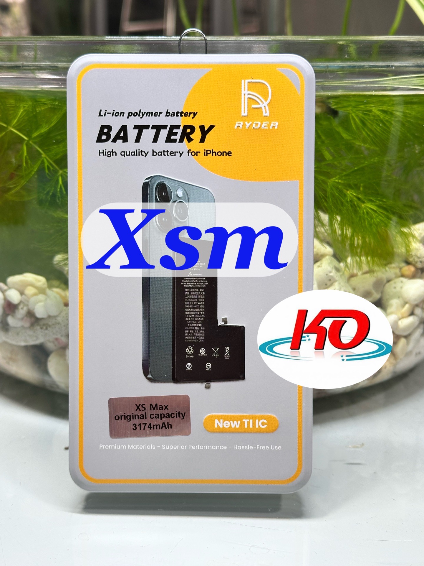 Pin Lithium dùng cho ĐTDĐ iphone XSM. Model 616-00507, dung lượng 3174mAH, hiệu Ryder, mới 100%-duoc-ban-tai-ĐIỆN THOẠI DI ĐỘNG KHA OANH