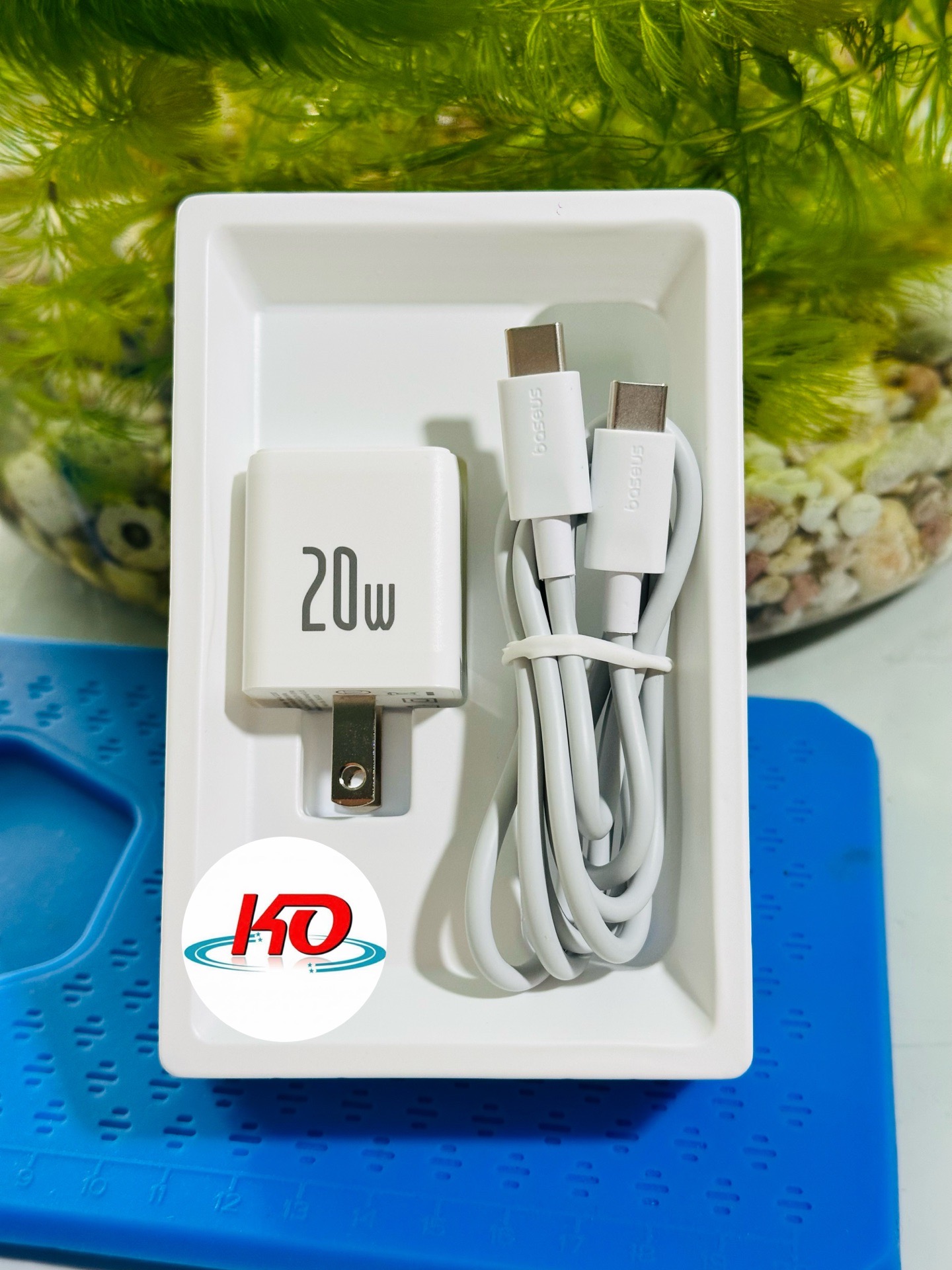 Bộ củ sạc điện thoại Baseus Palm Fast Charger 1C 20W US - Trắng, Model: P10111603213-01-duoc-ban-tai-ĐIỆN THOẠI DI ĐỘNG KHA OANH