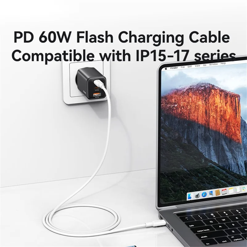 Cáp sạc điện thoại Usams SJ763 U90 60W Type-C To Type-C Charging & Data Cable 1m - Trắng-duoc-ban-tai-ĐIỆN THOẠI DI ĐỘNG KHA OANH