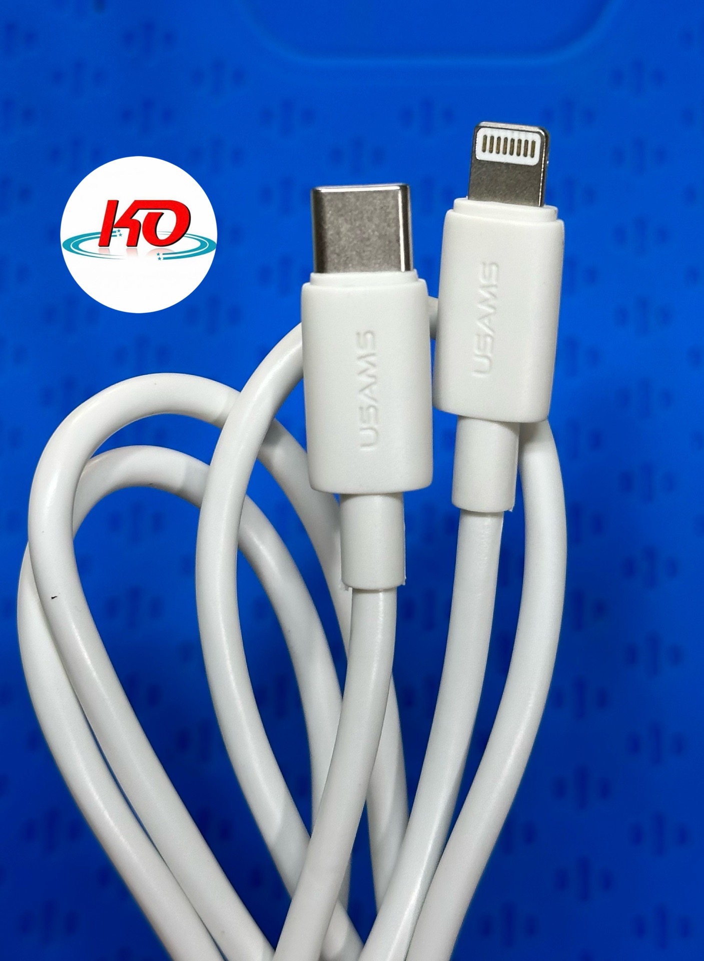 Bộ củ sạc điện thoại Usams OY Fast Charger Kit C-L 20W (US) - Trắng, Model: OYXLTZ06-duoc-ban-tai-ĐIỆN THOẠI DI ĐỘNG KHA OANH