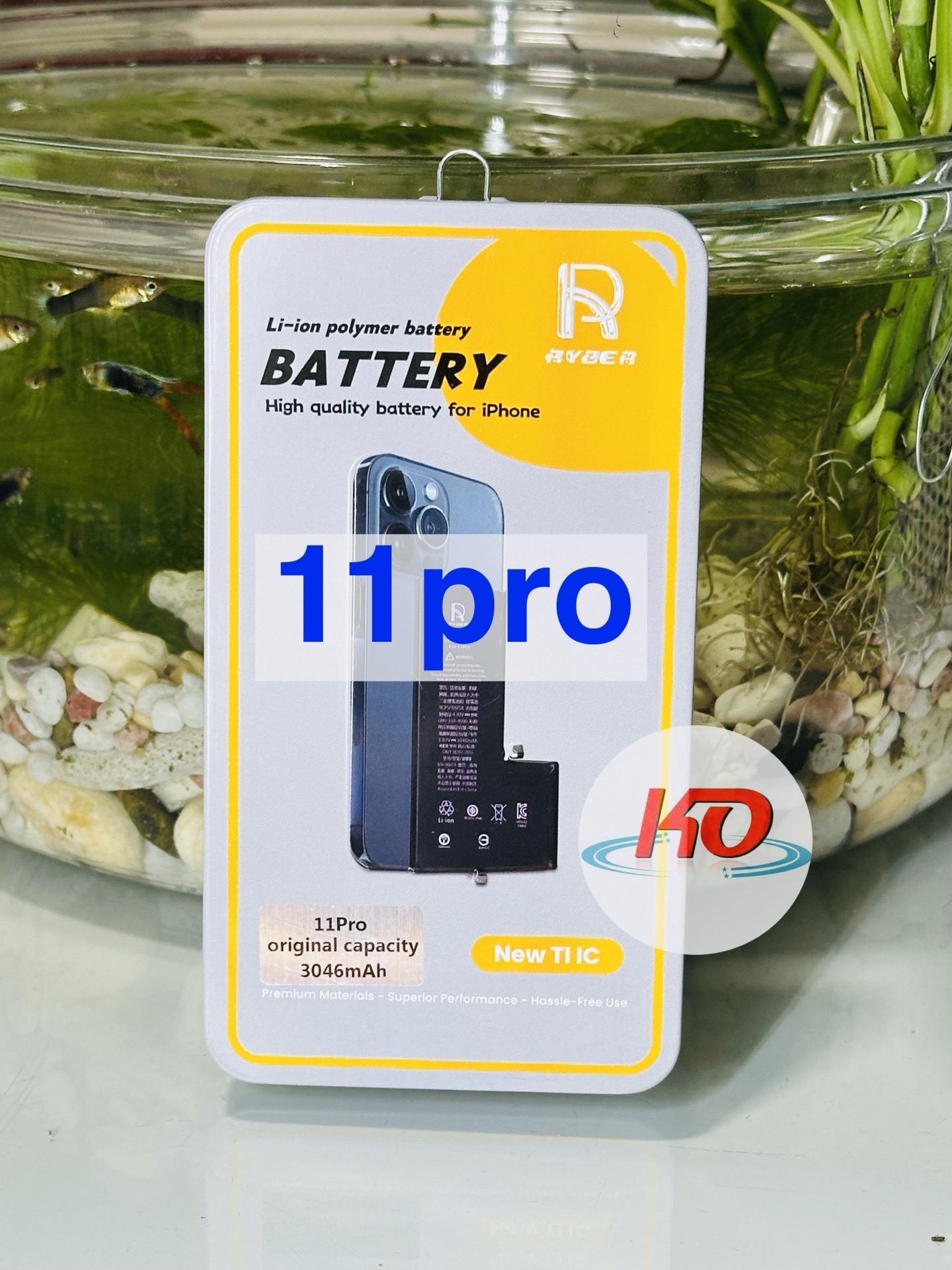 Pin Lithium dùng cho ĐTDĐ iphone 11Pro. Model 616-00659, dung lượng 3046mAH, hiệu Ryder, mới 100%-duoc-ban-tai-ĐIỆN THOẠI DI ĐỘNG KHA OANH