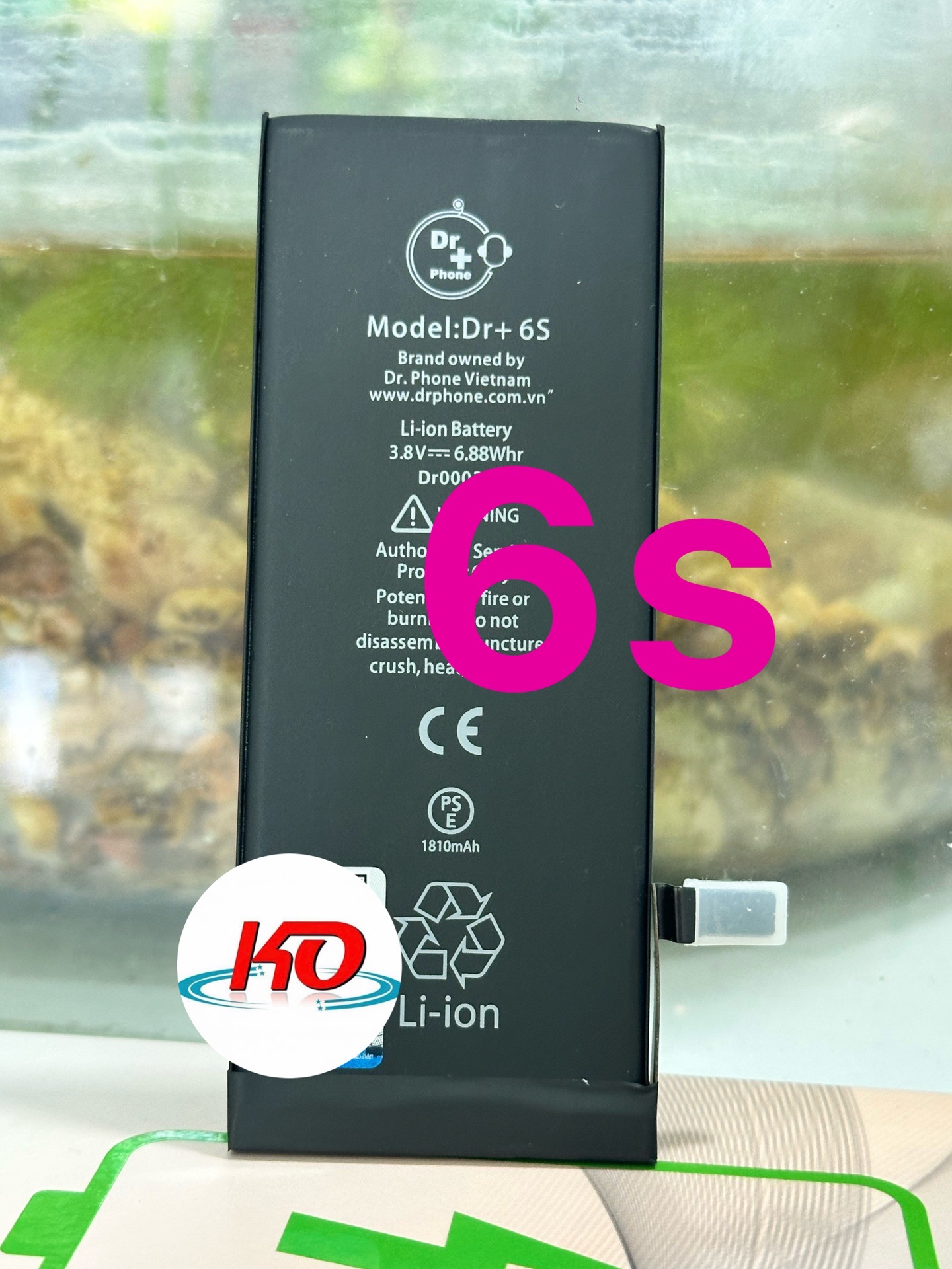 Pin Lithium ion dung lượng chuẩn dùng cho điện thoại di động, model: Dr+ 6S, nhãn hiệu DR PHONE, điện áp 3.8V , 6.88Wh, dung lượng 1810mAh, mới 100%-duoc-ban-tai-ĐIỆN THOẠI DI ĐỘNG KHA OANH