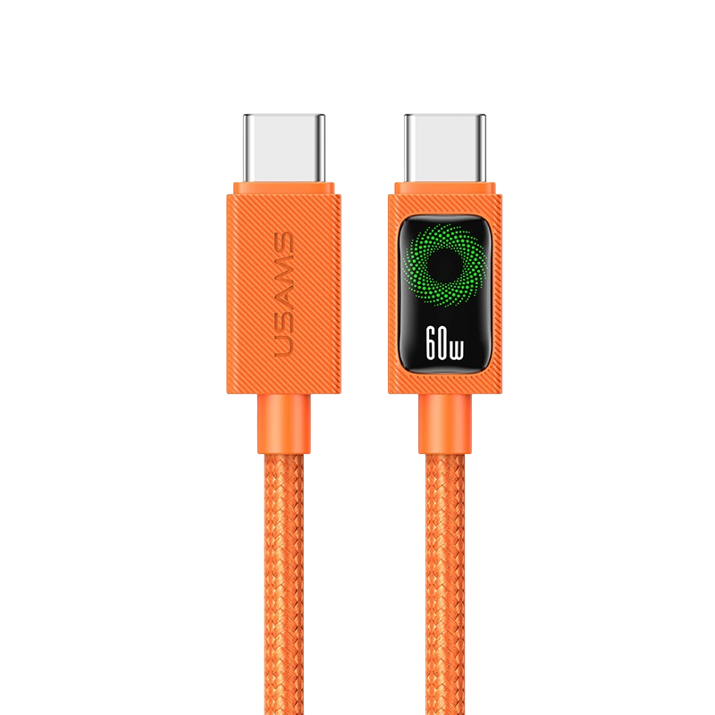 Cáp sạc điện thoại Usams SJ773 60W Type-C To Type C Braided Data Cable 1.2m - Cam-duoc-ban-tai-ĐIỆN THOẠI DI ĐỘNG KHA OANH