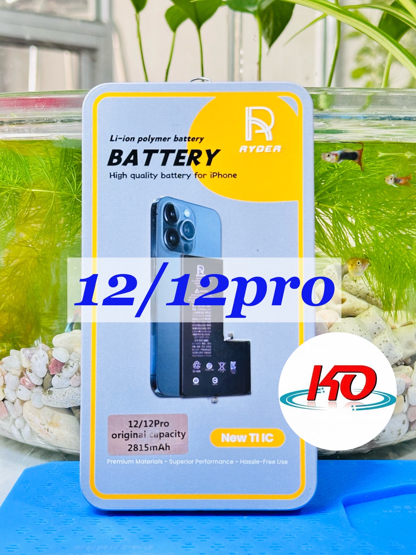 Pin Lithium Dùng Thay Thế Cho Đtdđ Iphone 12Pro,Model :A2479, Hiệu Ryder,Dung Lượng 2815Mah,Điện Áp 3.82V,Chất Liệu Bằng Ion Liti,Có Thể Sạc Lại Được.Mới 100%-duoc-ban-tai-ĐIỆN THOẠI DI ĐỘNG KHA OANH
