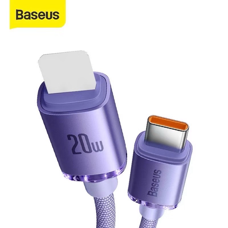 Cáp sạc nhanh điện thoại  Baseus Crystal Shine Type-C to Lightning-Đen-duoc-ban-tai-ĐIỆN THOẠI DI ĐỘNG KHA OANH