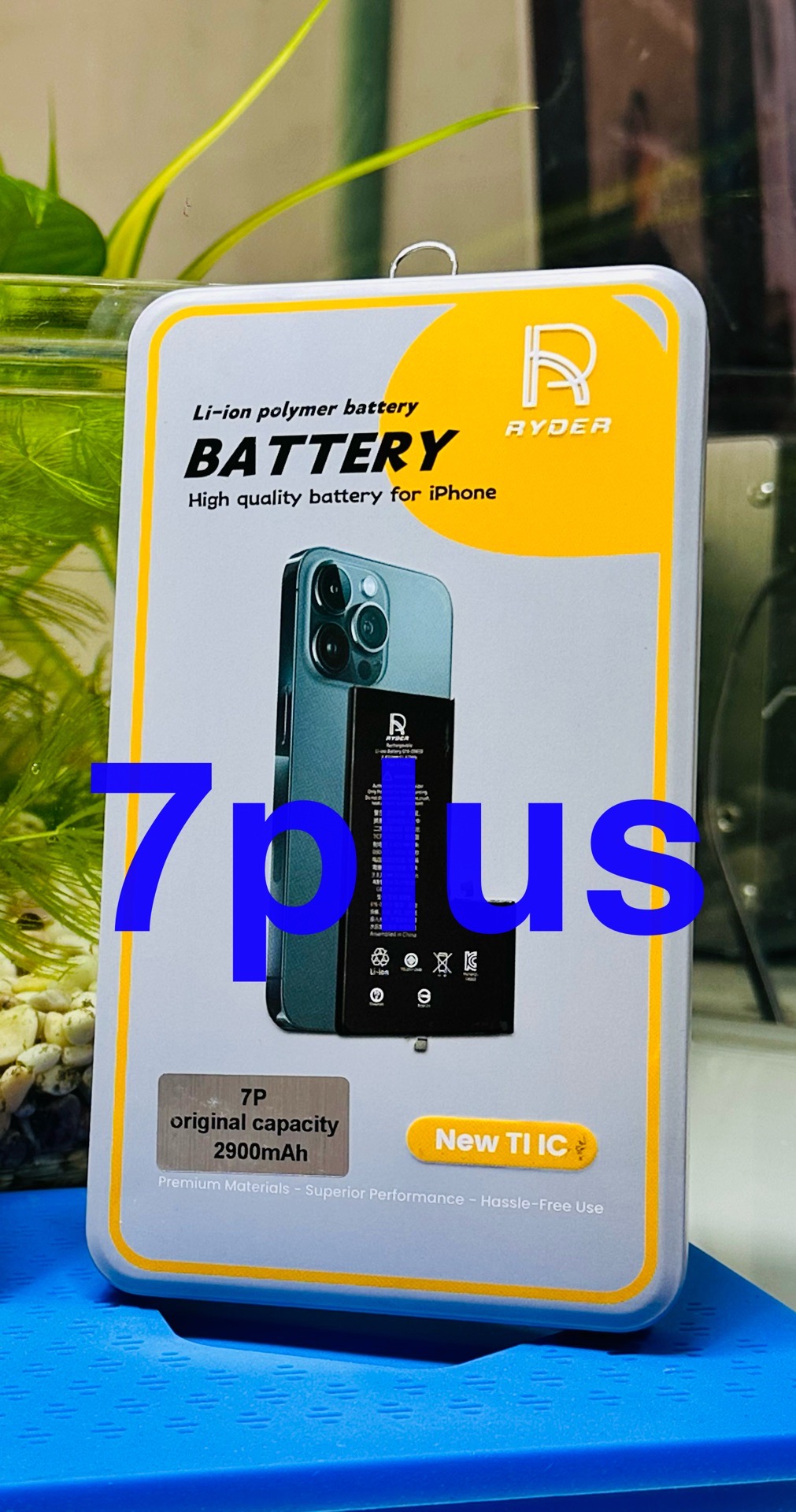 Pin Lithium Dùng Thay Thế Cho Đtdđ Iphone 7Plus,Model :616-00250, Hiệu Ryder,Dung Lượng 2900Mah,Điện Áp 3.82V,Mới 100%,Chất Liệu Bằng Ion Liti,Có Thể Sạc Lại Được-duoc-ban-tai-ĐIỆN THOẠI DI ĐỘNG KHA OANH