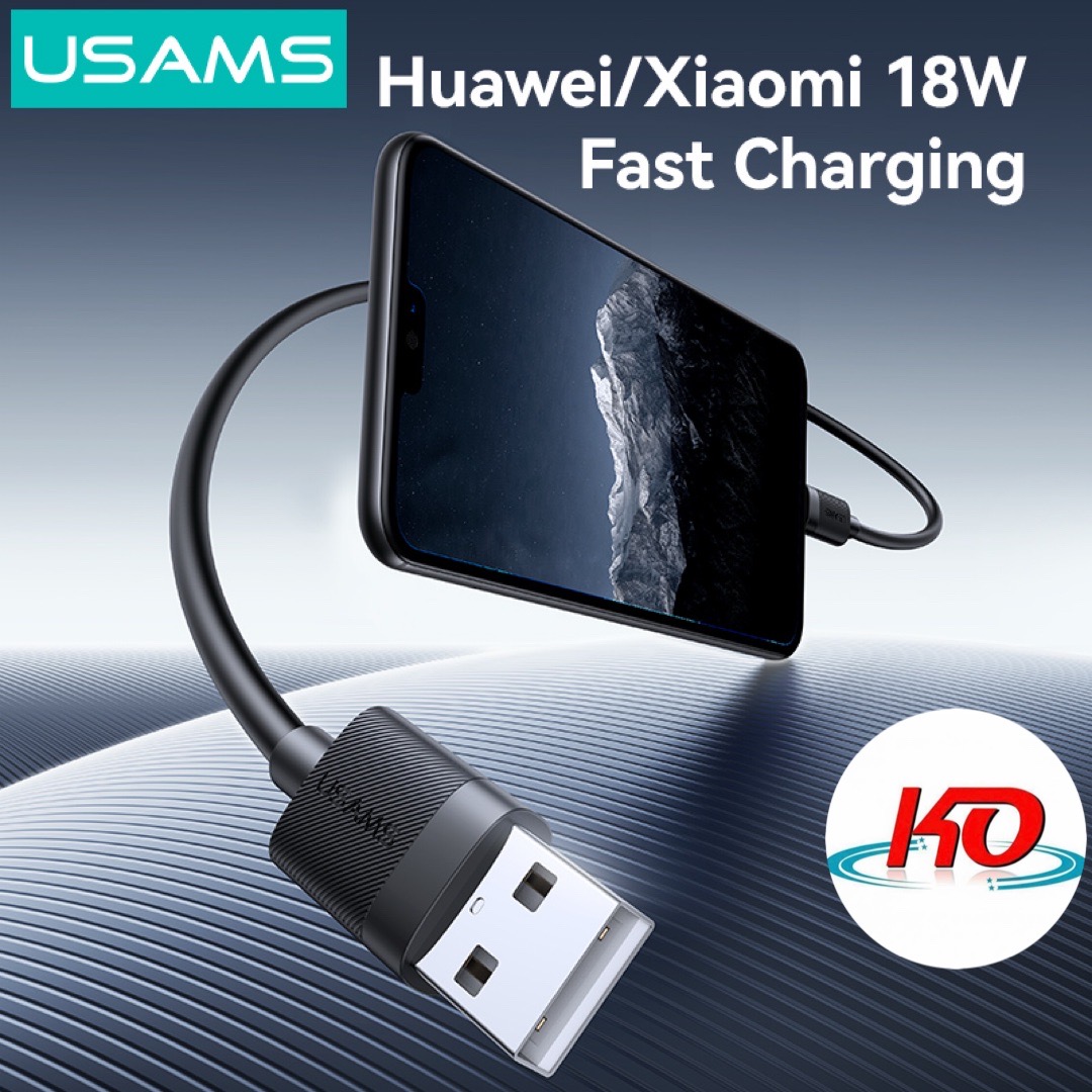 Cáp sạc điện thoại USB-A to Micro USAMS model: SJ779 U94 dài 1m-duoc-ban-tai-ĐIỆN THOẠI DI ĐỘNG KHA OANH