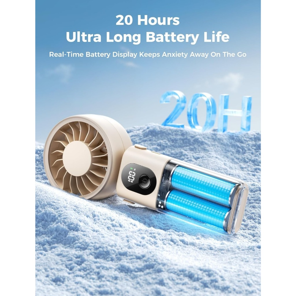 Quạt cầm tay Aecooly 3 in 1 Handheld Fan - Halo 04 (3600mAh) - Trắng, model: PE02-duoc-ban-tai-ĐIỆN THOẠI DI ĐỘNG KHA OANH