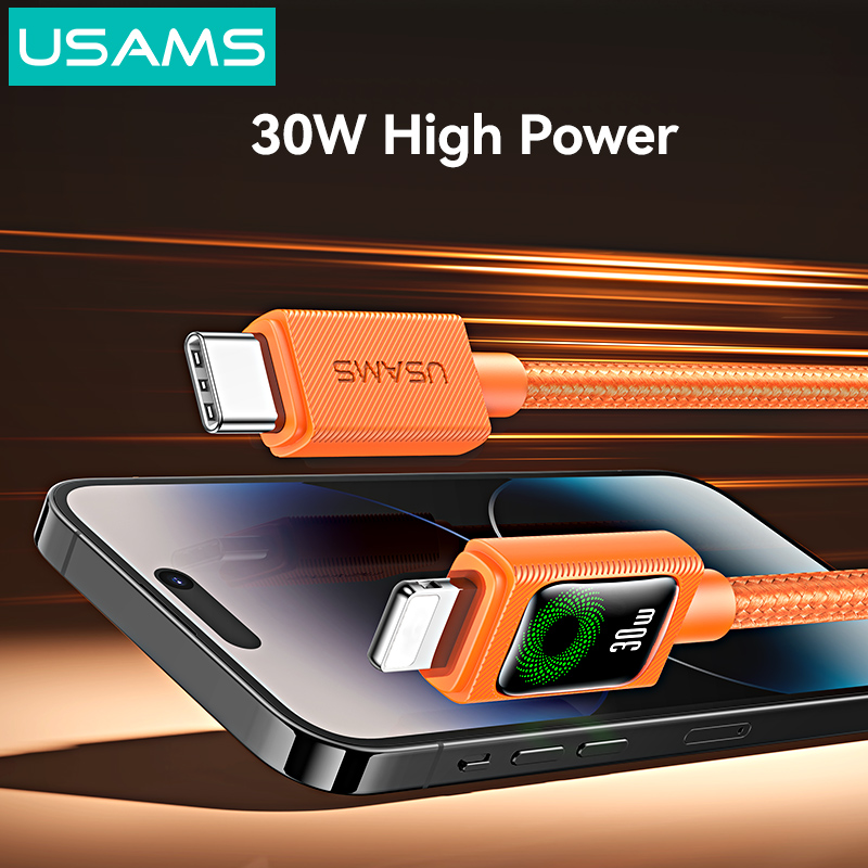Cáp sạc điện thoại Usams SJ774 30W Type-C To Lightning Braided Data Cable 1.2m - Cam-duoc-ban-tai-ĐIỆN THOẠI DI ĐỘNG KHA OANH
