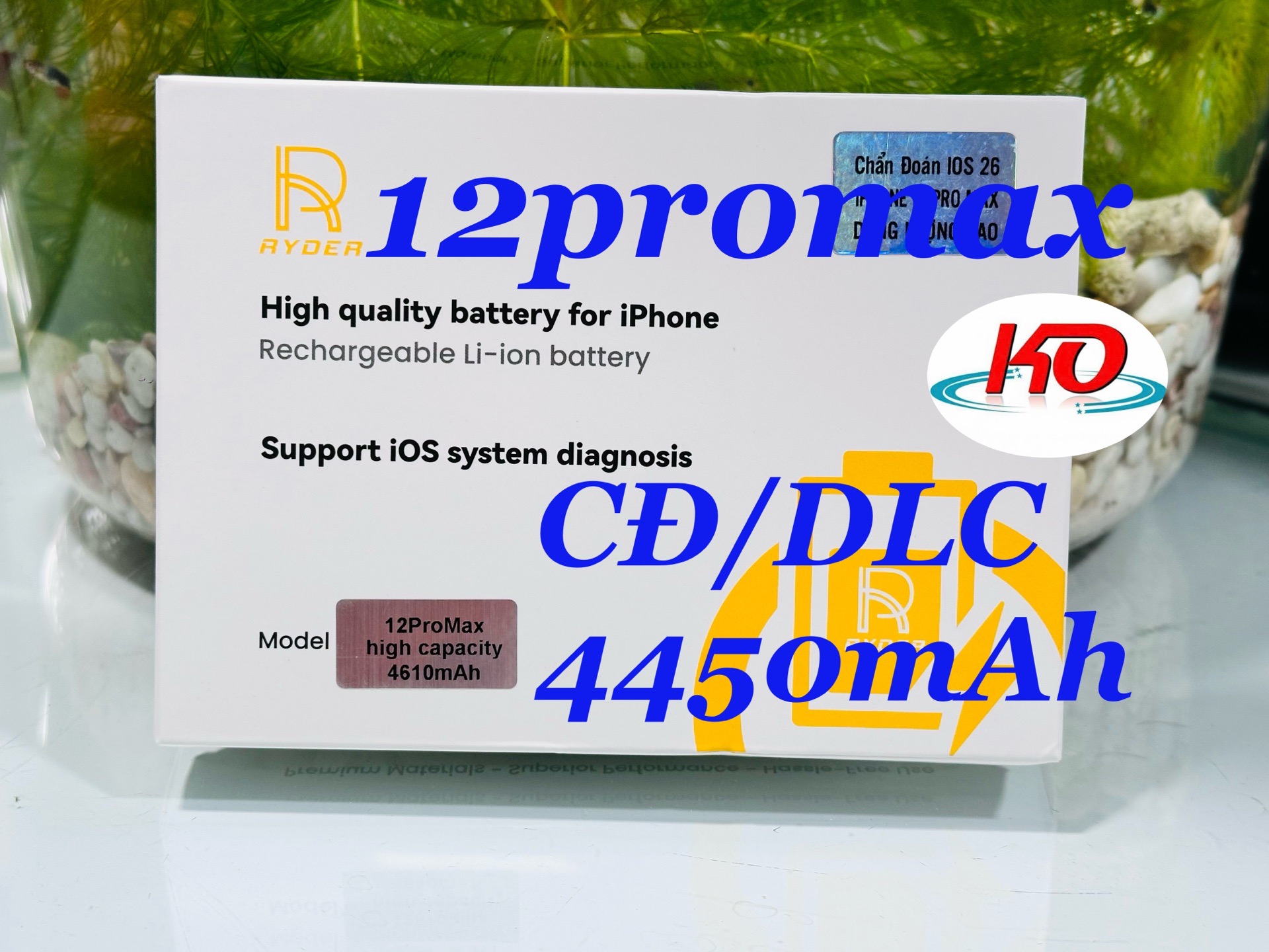 Pin Lithium dùng cho ĐTDĐ iphone 12Promax. Model A2466, dung lượng 3687mAH, hiệu Ryder, mới 100%-duoc-ban-tai-ĐIỆN THOẠI DI ĐỘNG KHA OANH