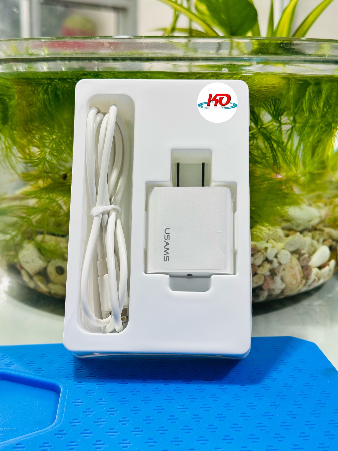 Bộ củ sạc điện thoại Usams OY Fast Charger Kit C-L 20W (US) - Trắng, Model: OYXLTZ06-duoc-ban-tai-ĐIỆN THOẠI DI ĐỘNG KHA OANH