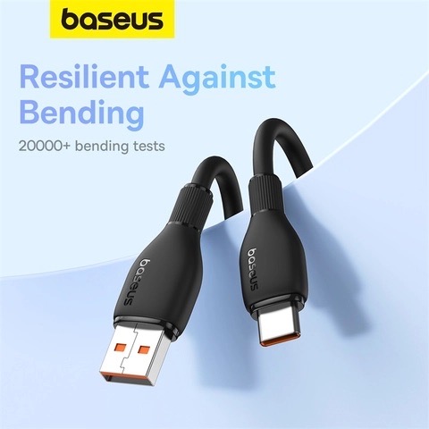 Cáp sạc nhanh Baseus Puding USB to Type-C 100W-Trắng-duoc-ban-tai-ĐIỆN THOẠI DI ĐỘNG KHA OANH