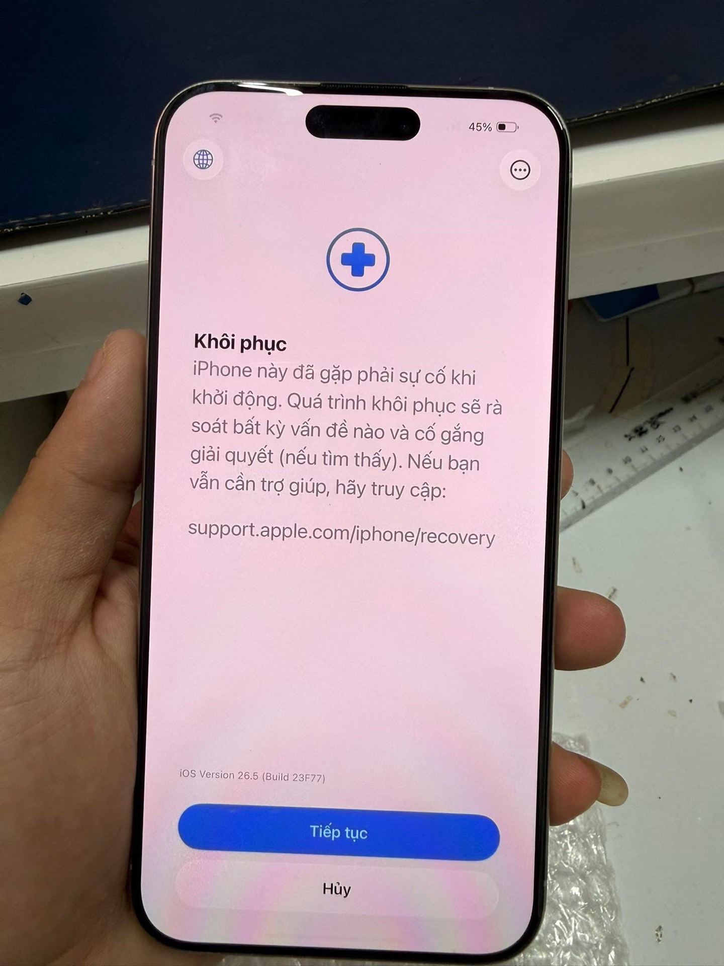 iPhone lỗi treo ở màn hình khôi phục-duoc-ban-tai-ĐIỆN THOẠI DI ĐỘNG KHA OANH
