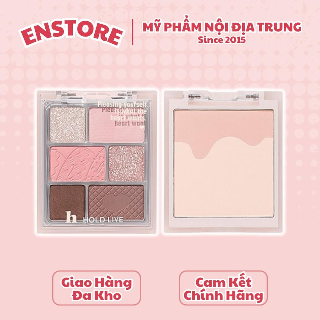[HOLD LIVE] Bảng phấn mắt má hồng Hold Live 2 tầng kèm phấn phủ và gương tiện lợi HL756-duoc-ban-tai-ENSTORE