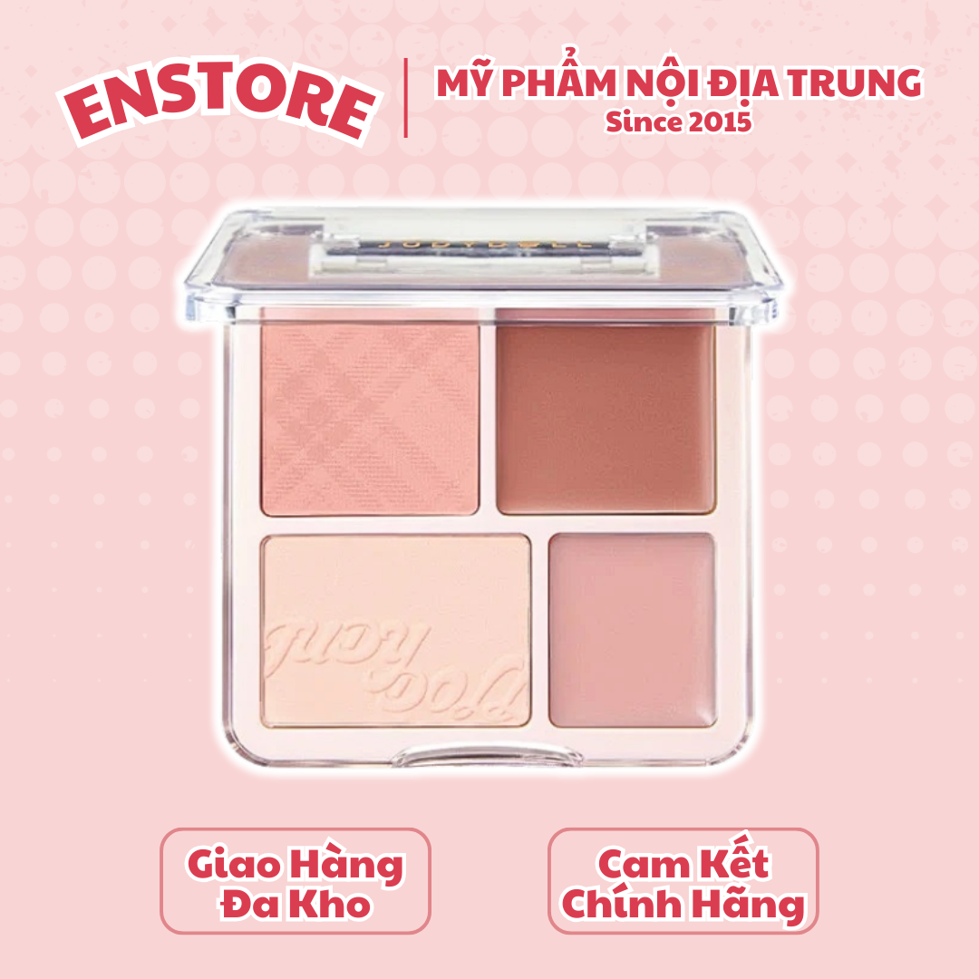 [JUDYDOLL] Bảng phấn má hồng highlight 4 ô Judydoll-duoc-ban-tai-ENSTORE