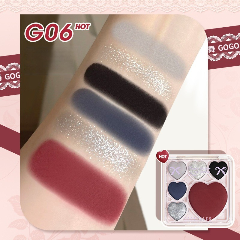 [GOGO TALES] Bảng phấn mắt má hồng 6 ô Gogotales Sweetish Trái Tim xinh xắn GT747-duoc-ban-tai-ENSTORE