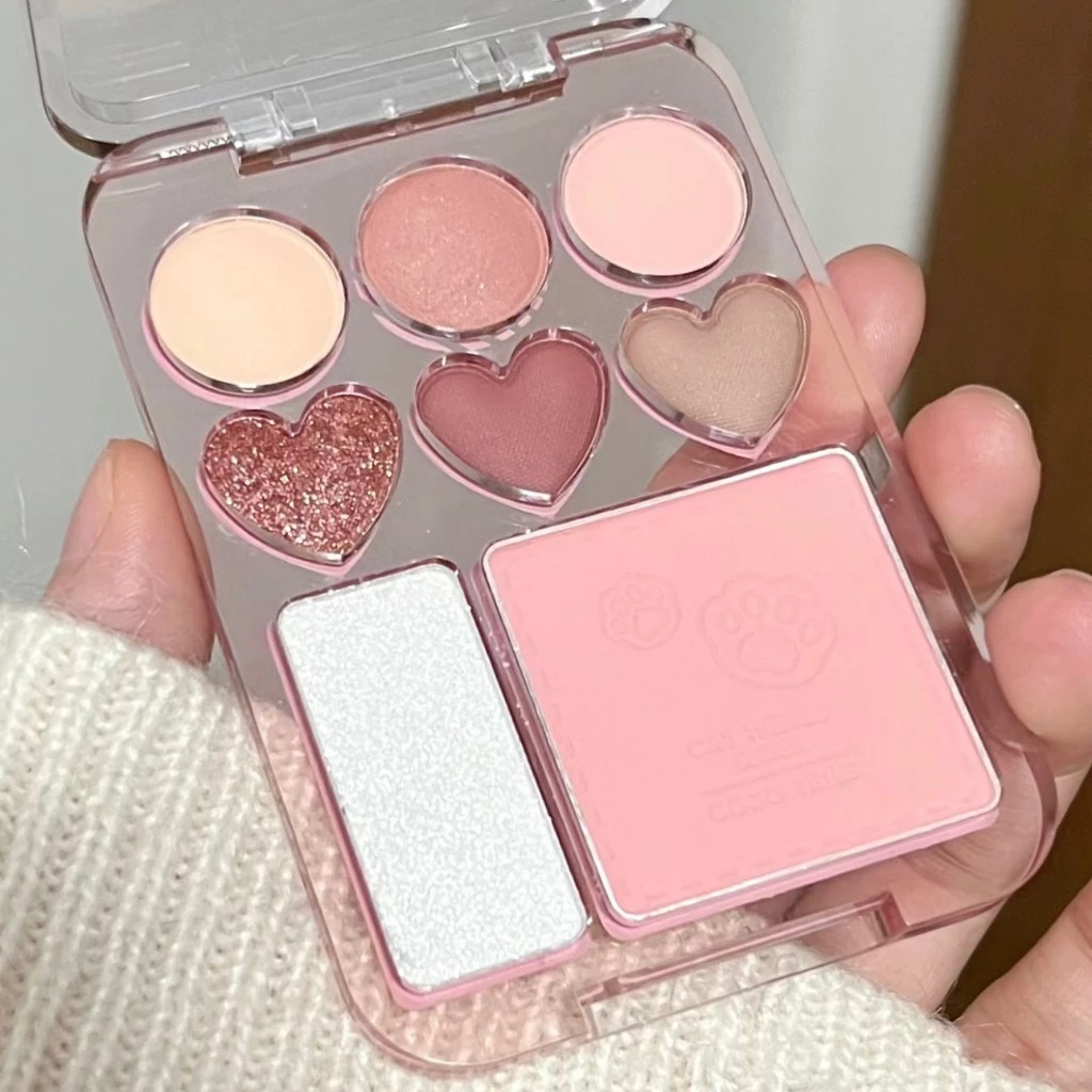 [GOGO TALES] Bảng phấn mắt kèm má hồng highlight Gogotales Stick Sweet Heart GT609-duoc-ban-tai-ENSTORE