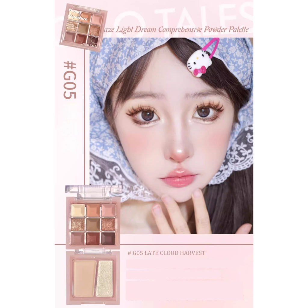 [GOGO TALES] Bảng phấn mắt Gogotales 2 tầng kèm má hồng bắt sáng GT663-duoc-ban-tai-ENSTORE