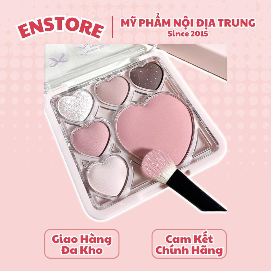 [GOGO TALES] Bảng phấn mắt má hồng 6 ô Gogotales Sweetish Trái Tim xinh xắn GT747-duoc-ban-tai-ENSTORE