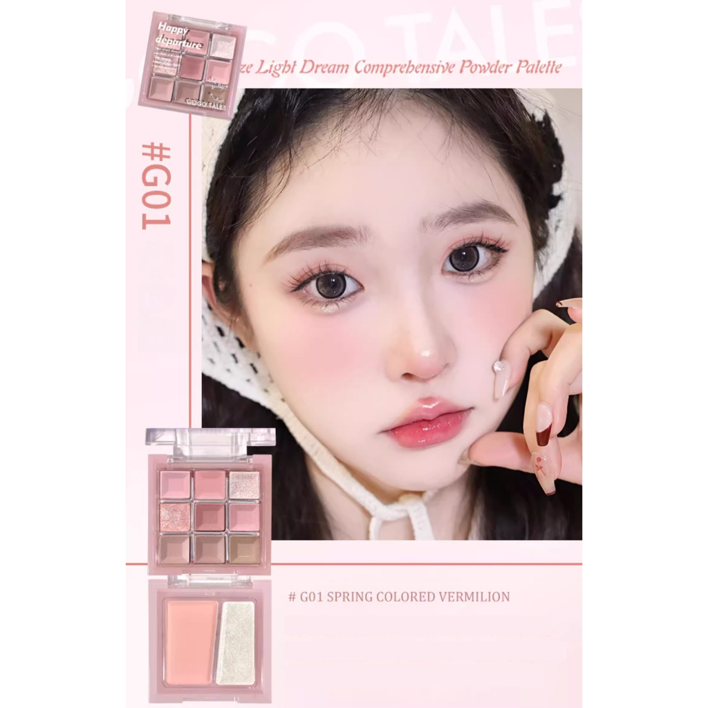 [GOGO TALES] Bảng phấn mắt Gogotales 2 tầng kèm má hồng bắt sáng GT663-duoc-ban-tai-ENSTORE