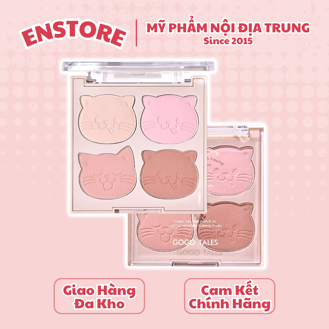 [GOGO TALES] Bảng phấn má hồng 4 ô Gogotales Lovely Cat Sweetish GT772-duoc-ban-tai-ENSTORE