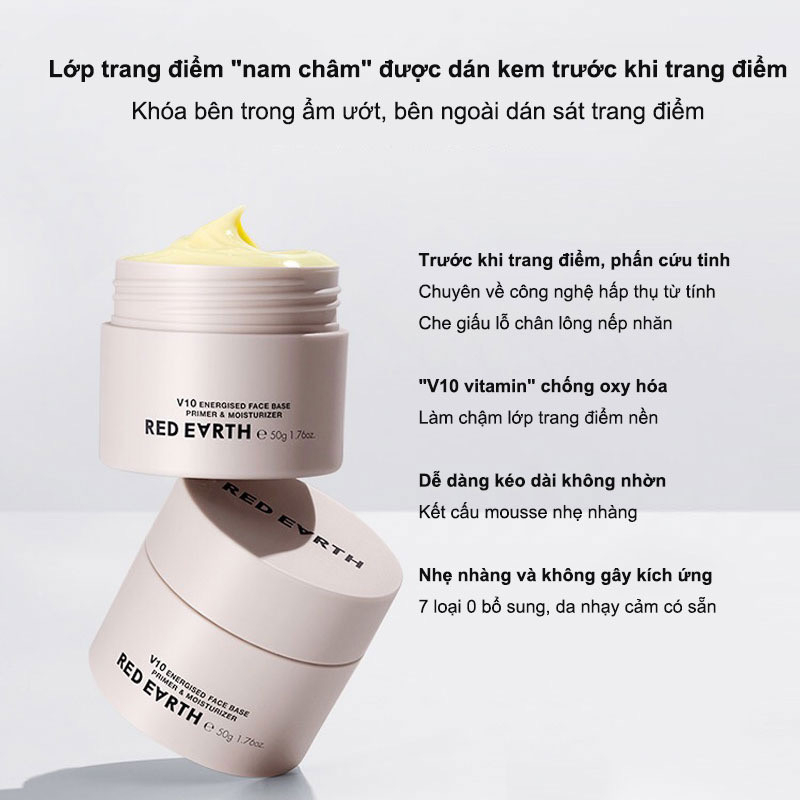 [RED EARTH] Kem lót dưỡng ẩm Red Earth V10 15g 50g-duoc-ban-tai-ENSTORE