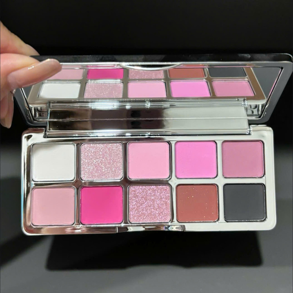 [SHE DELLA] Bảng phấn mắt 10 ô She Della tone hồng đen kèm gương tiện lợi-duoc-ban-tai-ENSTORE