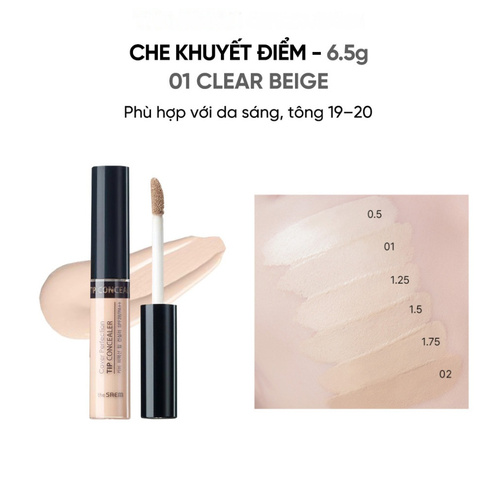 [THE SAEM] Kem che khuyết điểm The Saem Cover Perfection SPF28 6.5g-duoc-ban-tai-ENSTORE