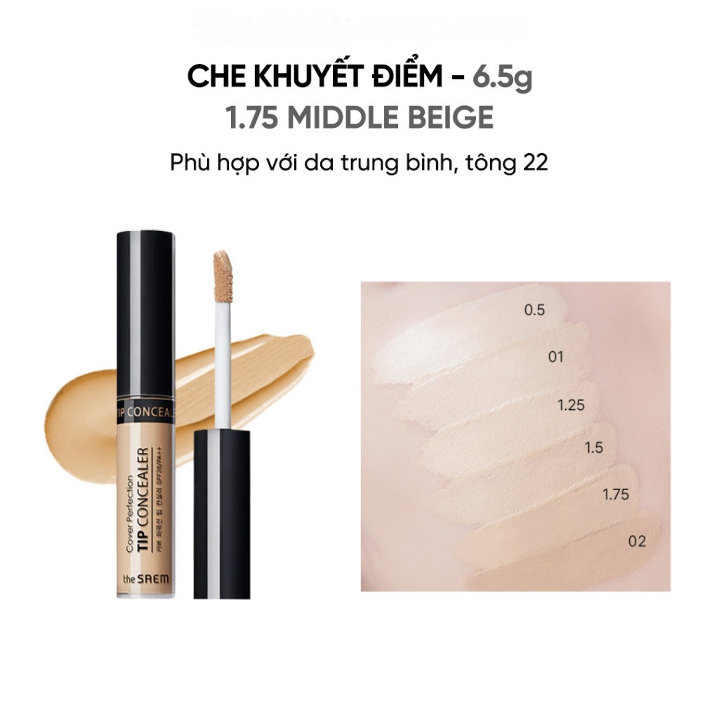 [THE SAEM] Kem che khuyết điểm The Saem Cover Perfection SPF28 6.5g-duoc-ban-tai-ENSTORE