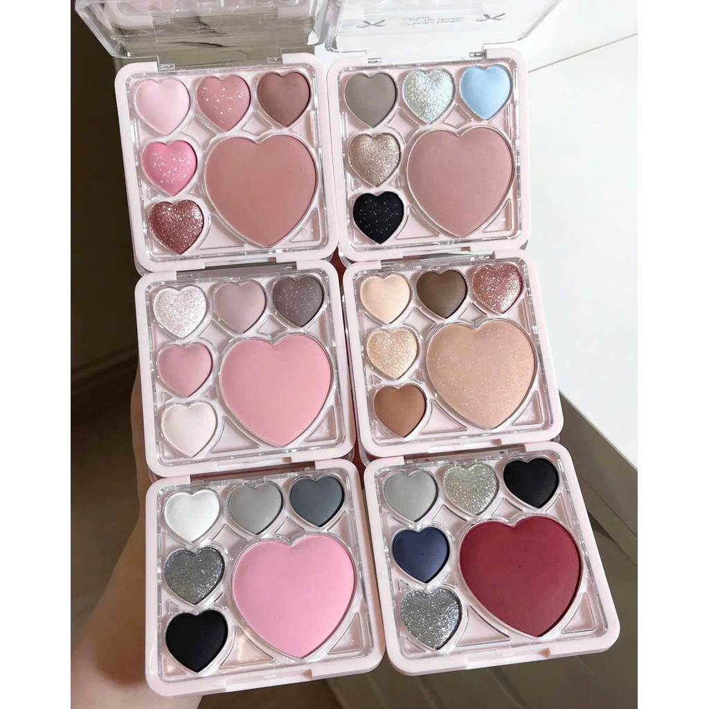 [GOGO TALES] Bảng phấn mắt má hồng 6 ô Gogotales Sweetish Trái Tim xinh xắn GT747-duoc-ban-tai-ENSTORE