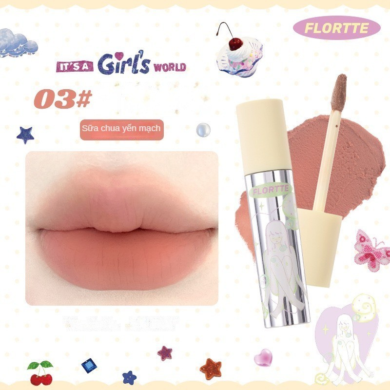 [FLORTTE] Son kem lì Flortte x Girl World mịn mờ 2.3g-duoc-ban-tai-ENSTORE