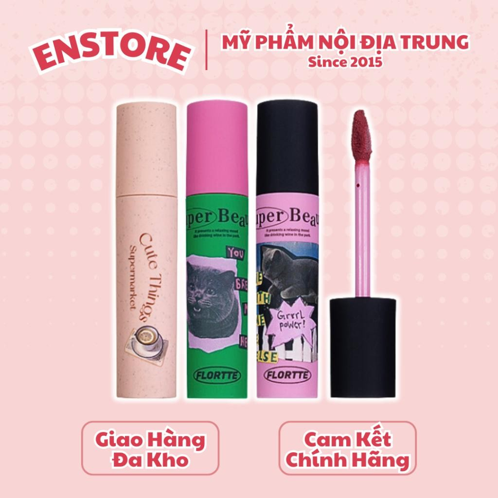 [FLORTTE] Son kem lì Flortte Cute Things Meow nhung mịn mờ-duoc-ban-tai-ENSTORE