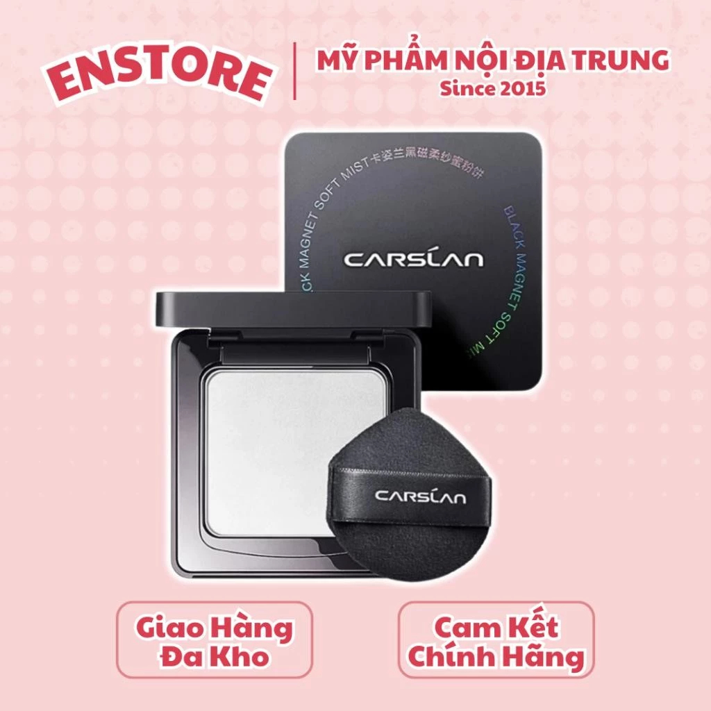 [CARSLAN] Phấn phủ nén 2.0 Carslan Black Magnet Soft Mist kiềm dầu lâu trôi 8g-duoc-ban-tai-ENSTORE