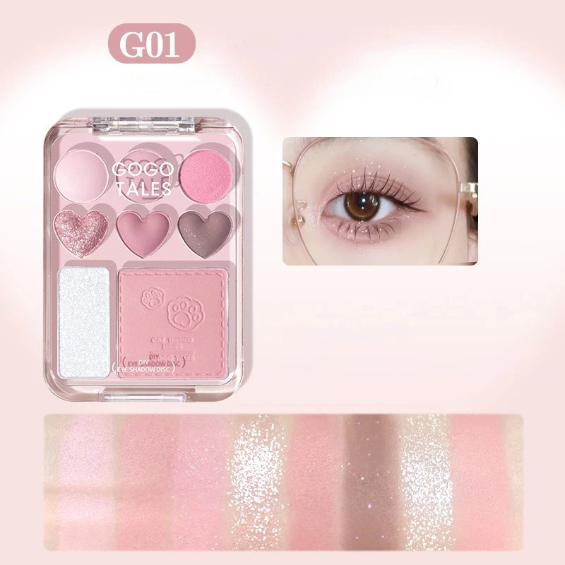 [GOGO TALES] Bảng phấn mắt kèm má hồng highlight Gogotales Stick Sweet Heart GT609-duoc-ban-tai-ENSTORE