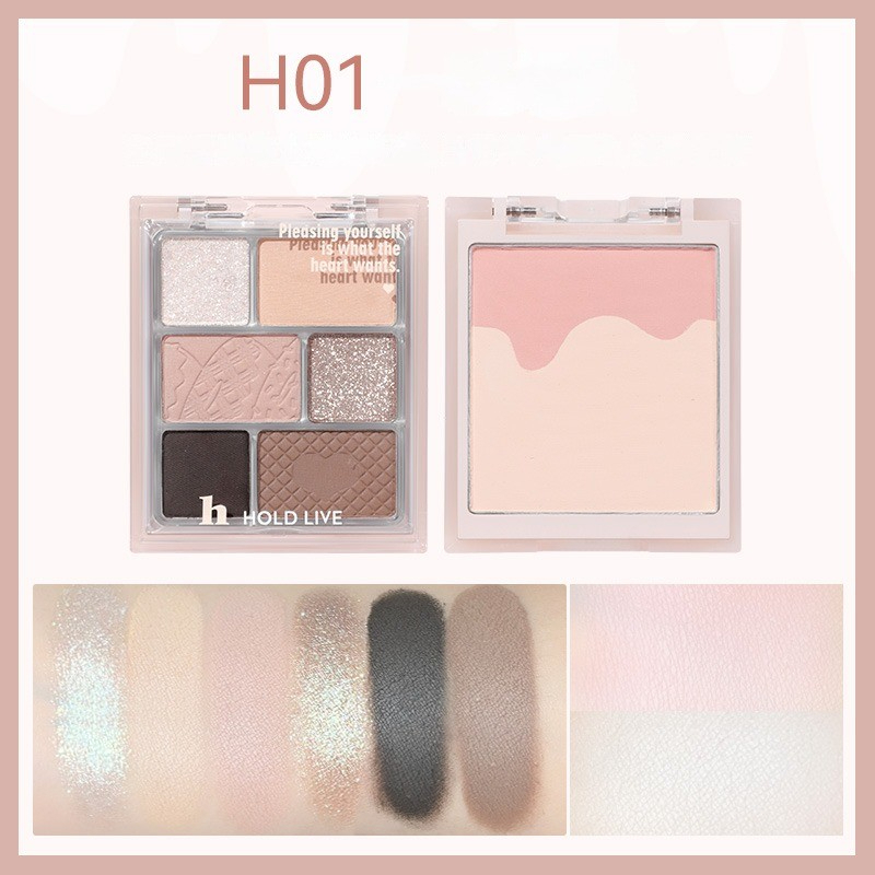 [HOLD LIVE] Bảng phấn mắt má hồng Hold Live 2 tầng kèm phấn phủ và gương tiện lợi HL756-duoc-ban-tai-ENSTORE