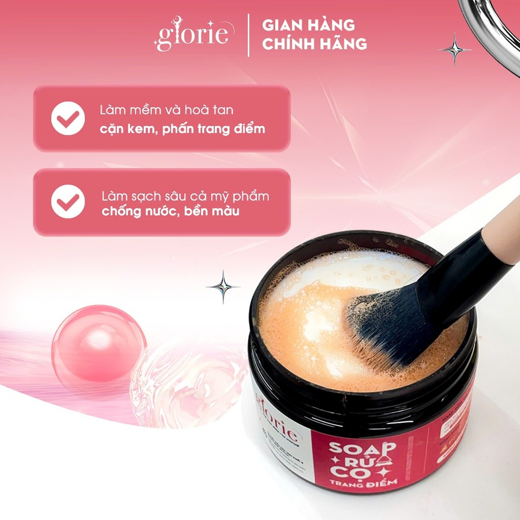 [GLORIE] Soap giặt cọ trang điểm Glorie dừa hũ 130g-duoc-ban-tai-ENSTORE